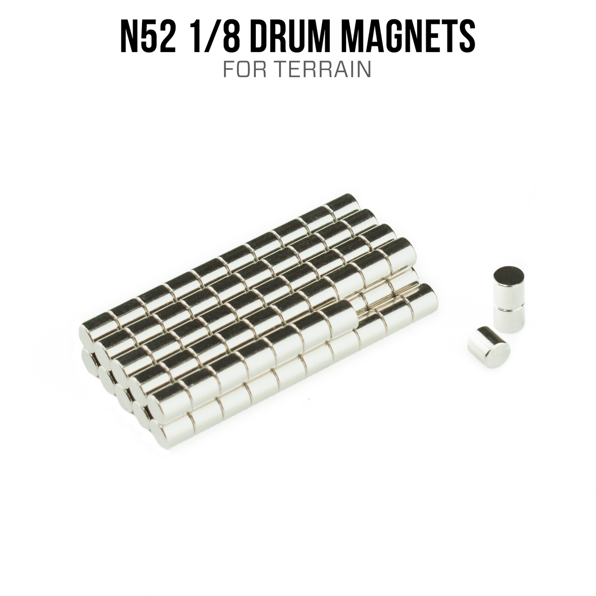 N52 1/8" Drum Magnets (For Terrain)