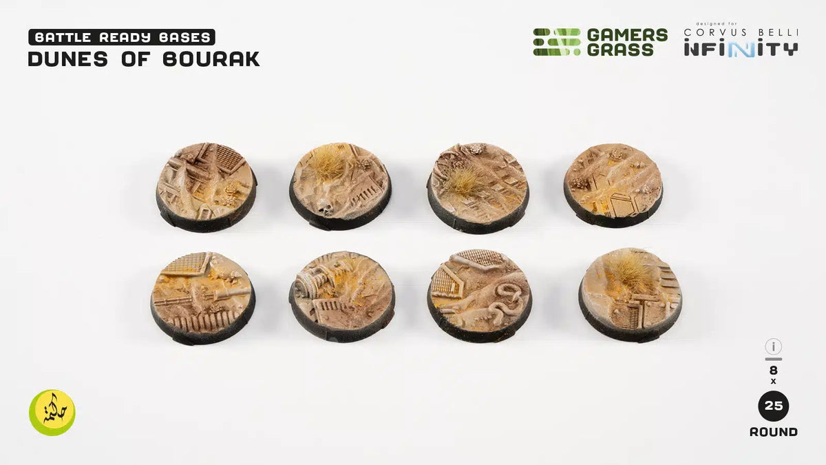 Bases - Dunes of Bourak, Round 25mm (x8)
