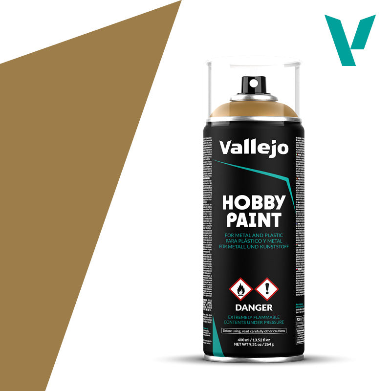 Vallejo Hobby Paint: Desert Yellow Spray Primer (400ml)
