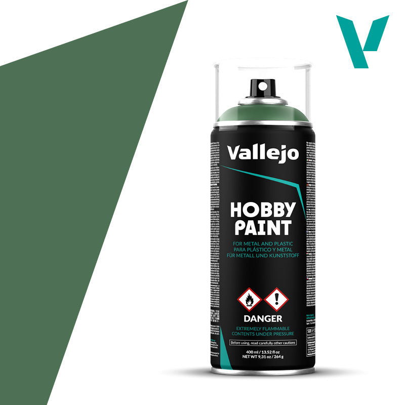 Vallejo Hobby Paint: Sick Green Spray Primer (400ml)