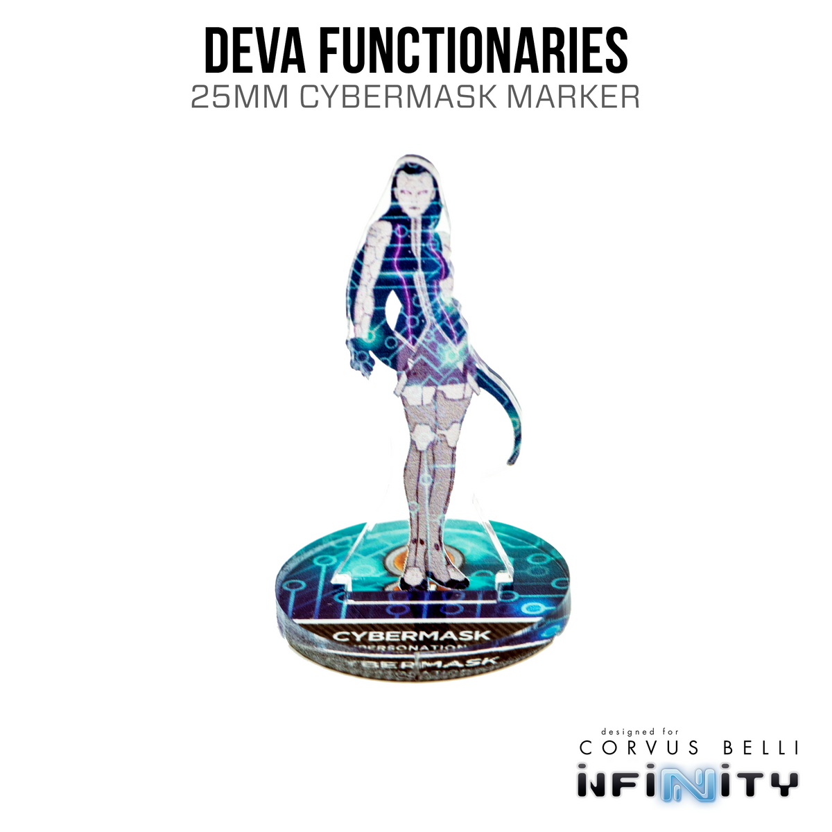 Marcadores 3D Infinity: Funcionarios Deva (Cibermáscara de 25 mm)