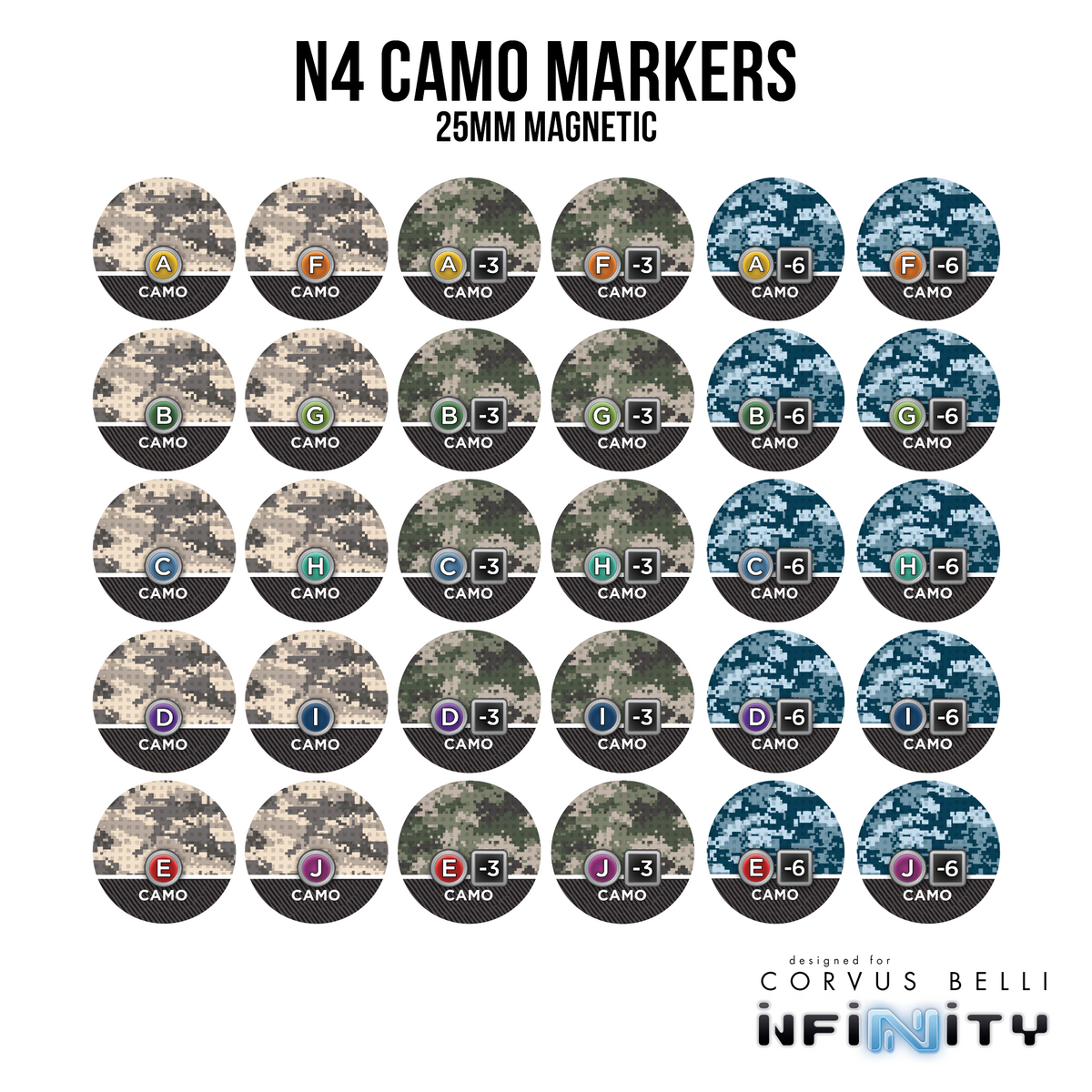 Marcadores de camuflaje magnéticos N4