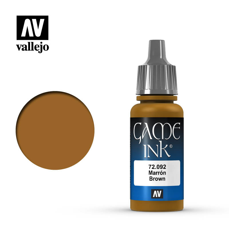 Color del juego Vallejo: tinta marrón