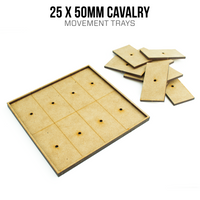 25mm x 50mm Cavalry Movement Trays