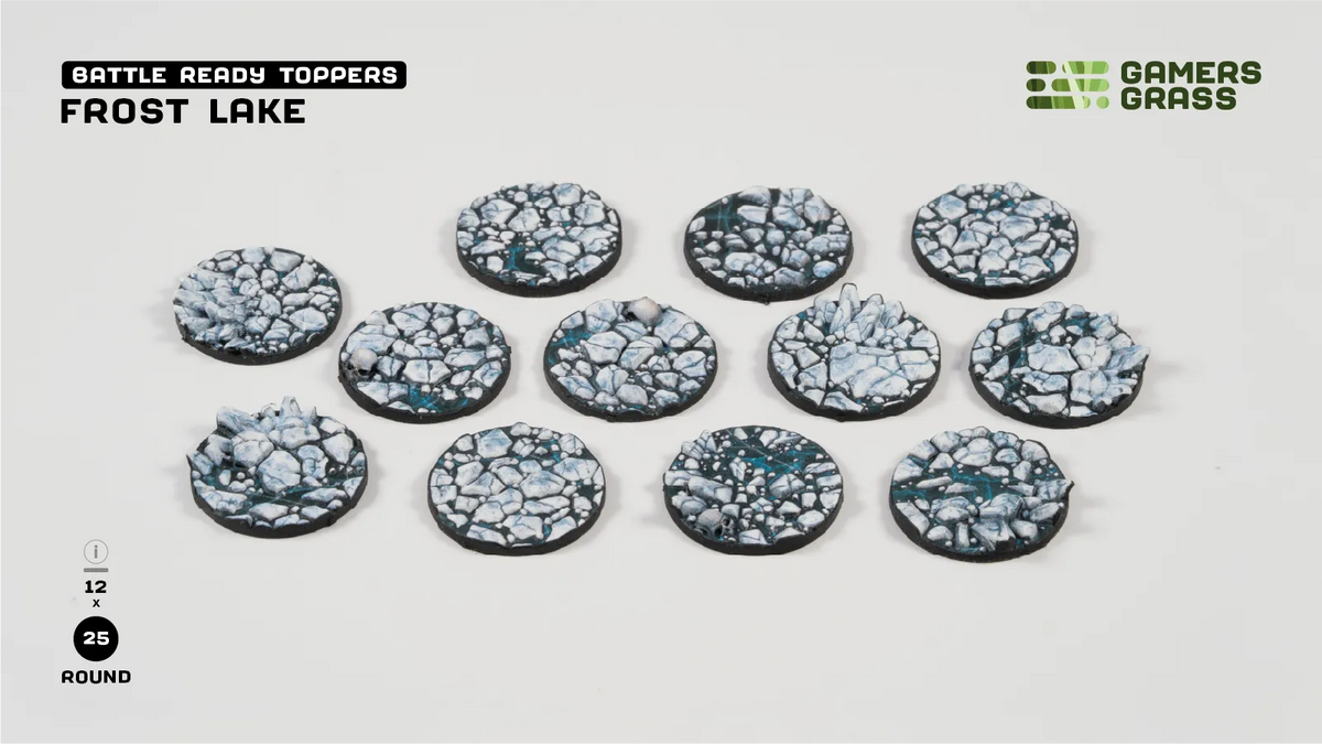 Base Toppers - Frost Lake, Round 25mm (x12)