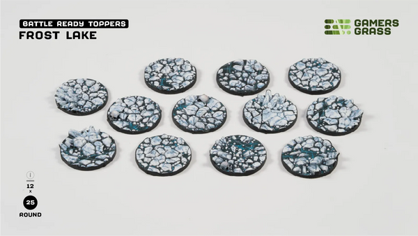 Base Toppers - Frost Lake, Round 25mm (x12)