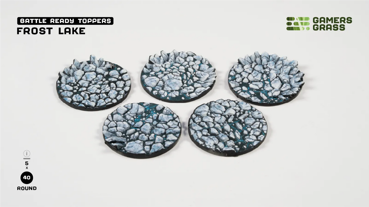 Base Toppers - Frost Lake, Round 40mm (x5)