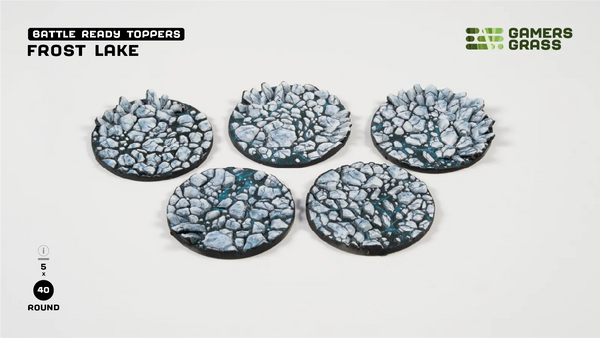 Base Toppers - Frost Lake, Round 40mm (x5)