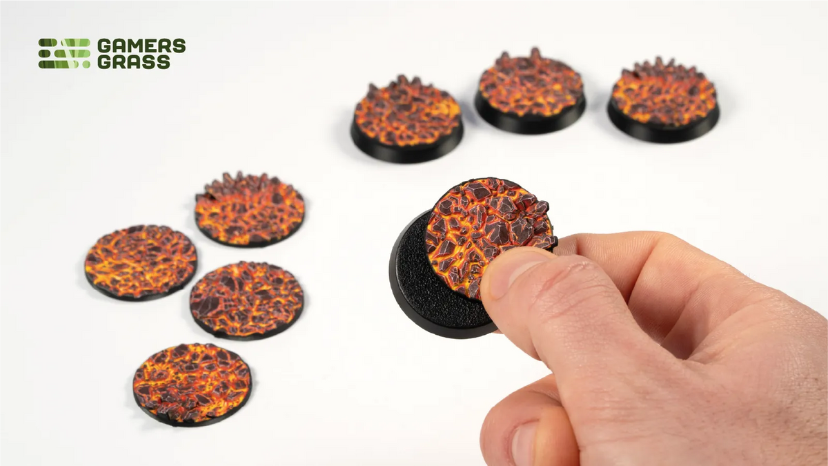 Base Toppers - Molten Lava, Round 32mm (x8)