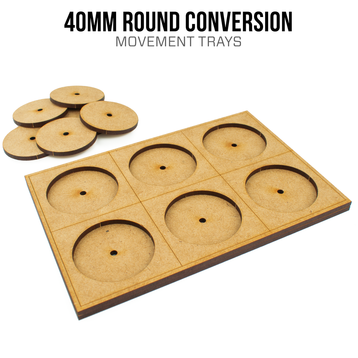 Bandejas de conversión redondas de 40 mm