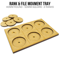Bandejas de movimiento circulares de 40 mm (cuadradas de 50 mm)