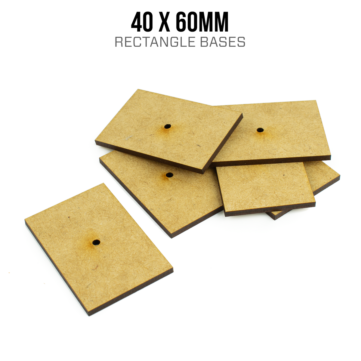 Bases rectangulares de 40 x 60 mm