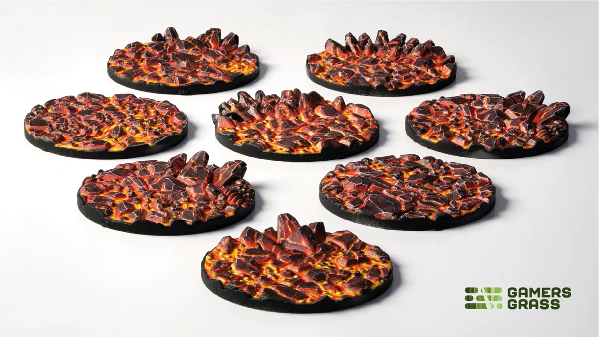 Base Toppers - Molten Lava, Round 32mm (x8)