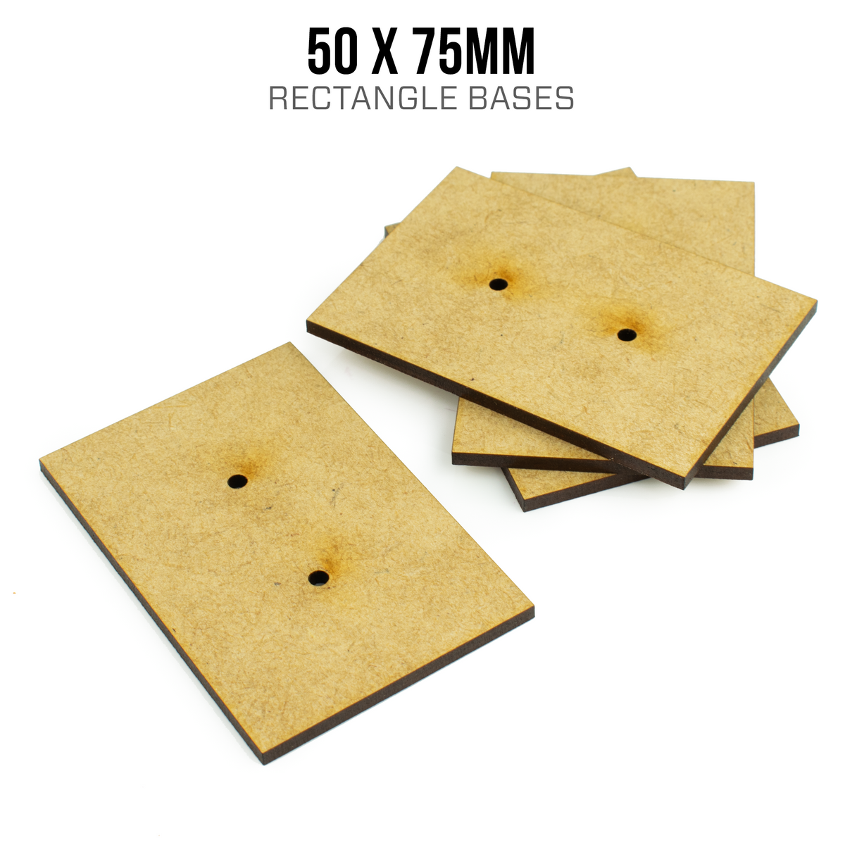 Bases rectangulares de 50 x 100 mm