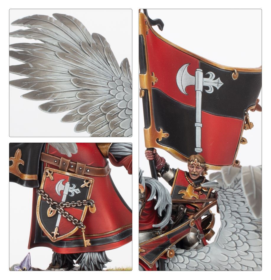 Warhammer: Kingdom Of Bretonnia: Battle Standard Bearer on Royal Pegasus