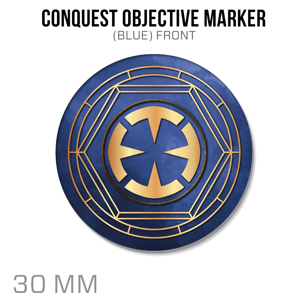 Blue Conquest Objective Marker front