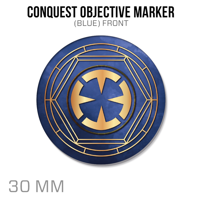 Blue Conquest Objective Marker front