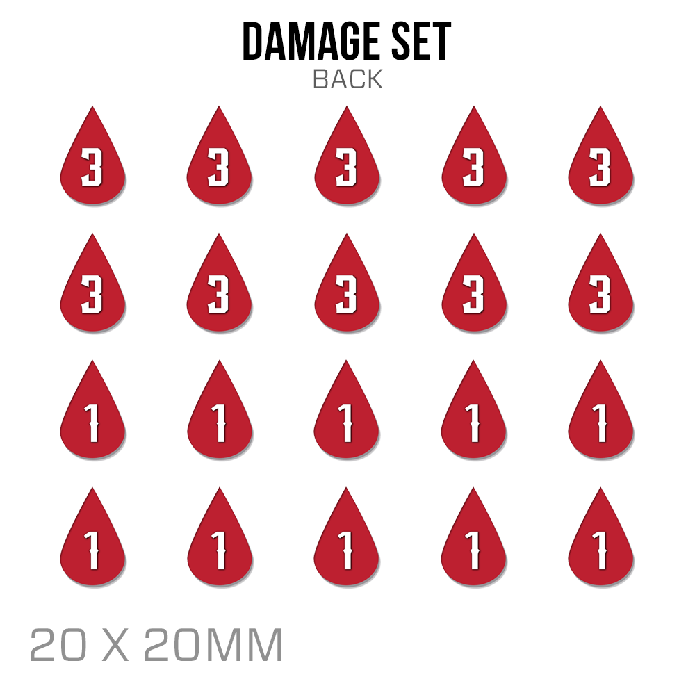 Warcrow Damage Set back