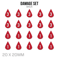Warcrow Damage Set back