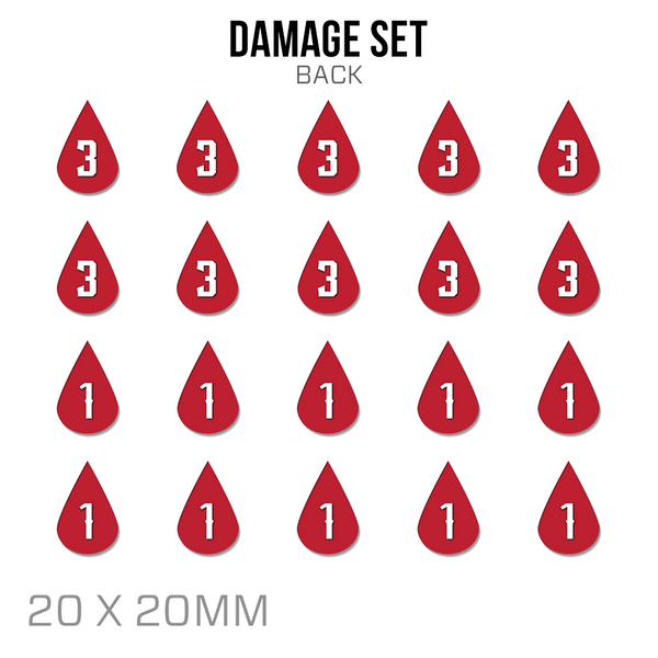 Warcrow Damage Set back