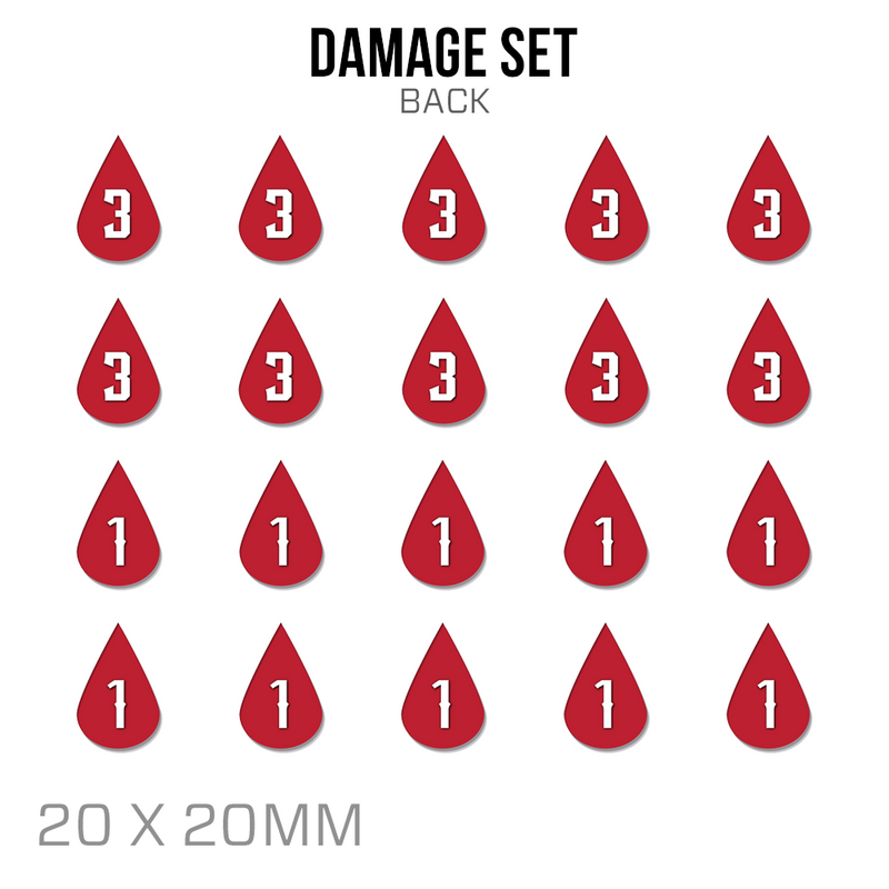 Warcrow Damage Set back