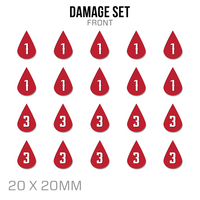 Warcrow Damage Set front