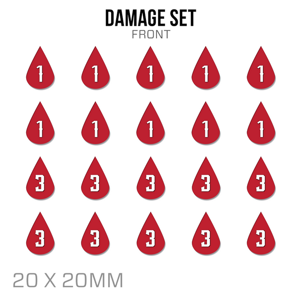 Warcrow Damage Set front