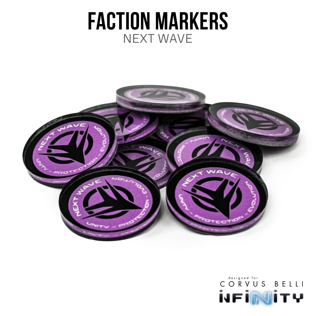 Next Wave Faction markers (25mm)