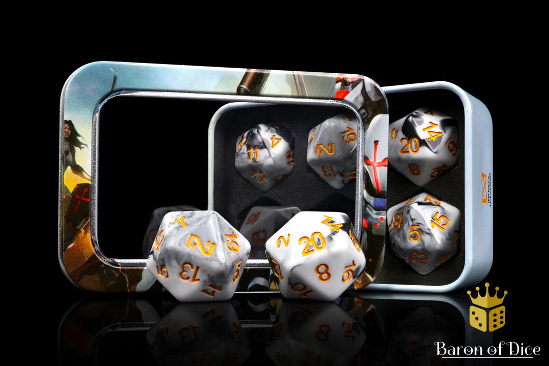INFINITY: N4, MARBLED GOLD, DICE SET