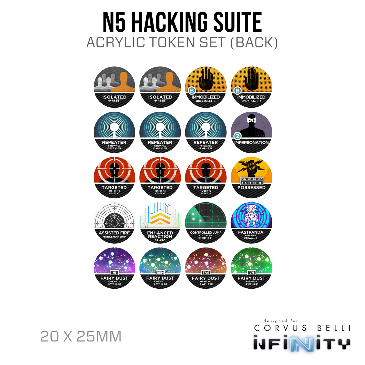 Hacking Infinity Infinity N5 Acrylic Hacking Suite Token Set – Warsenal