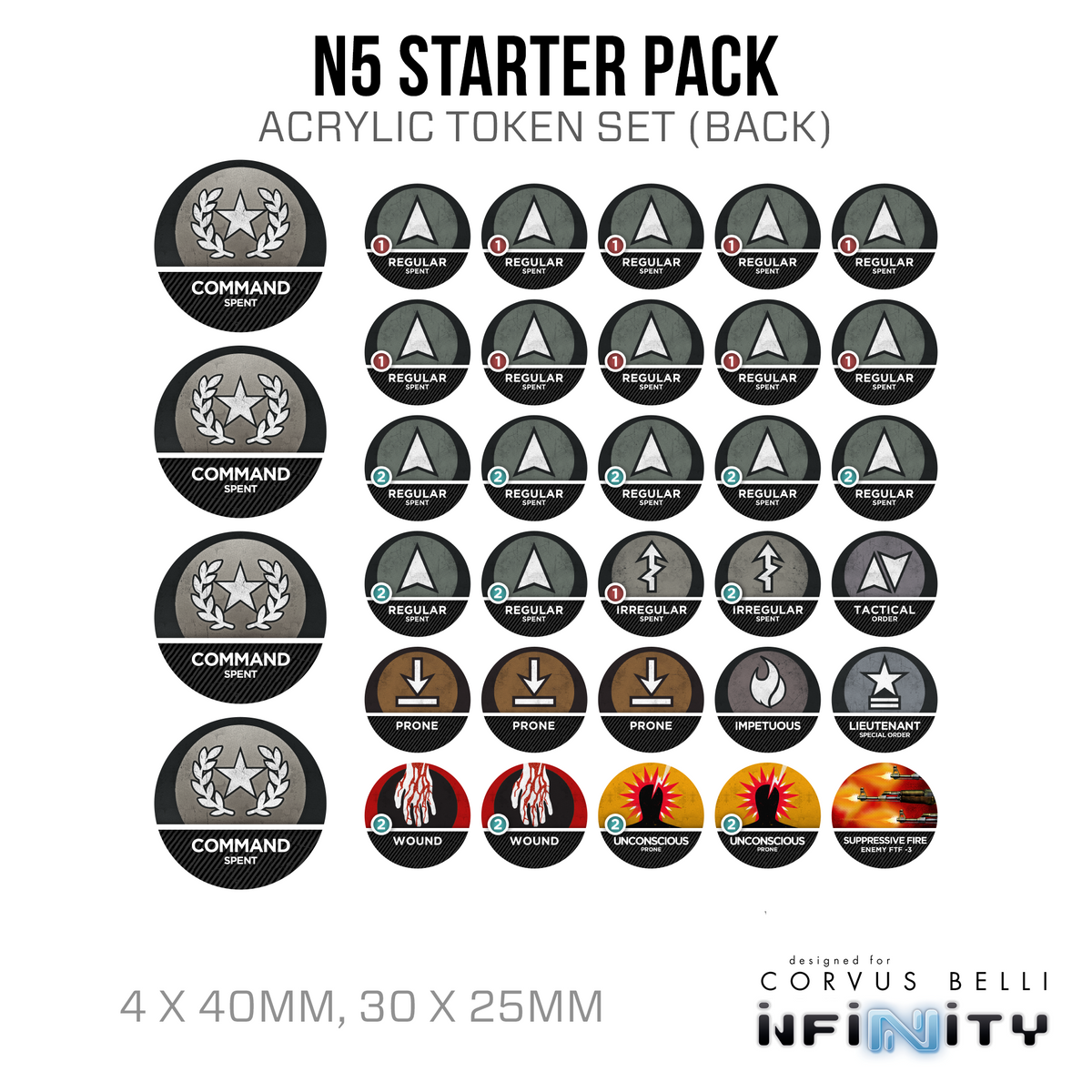 Infinity N5 Acrylic Token Starter Set