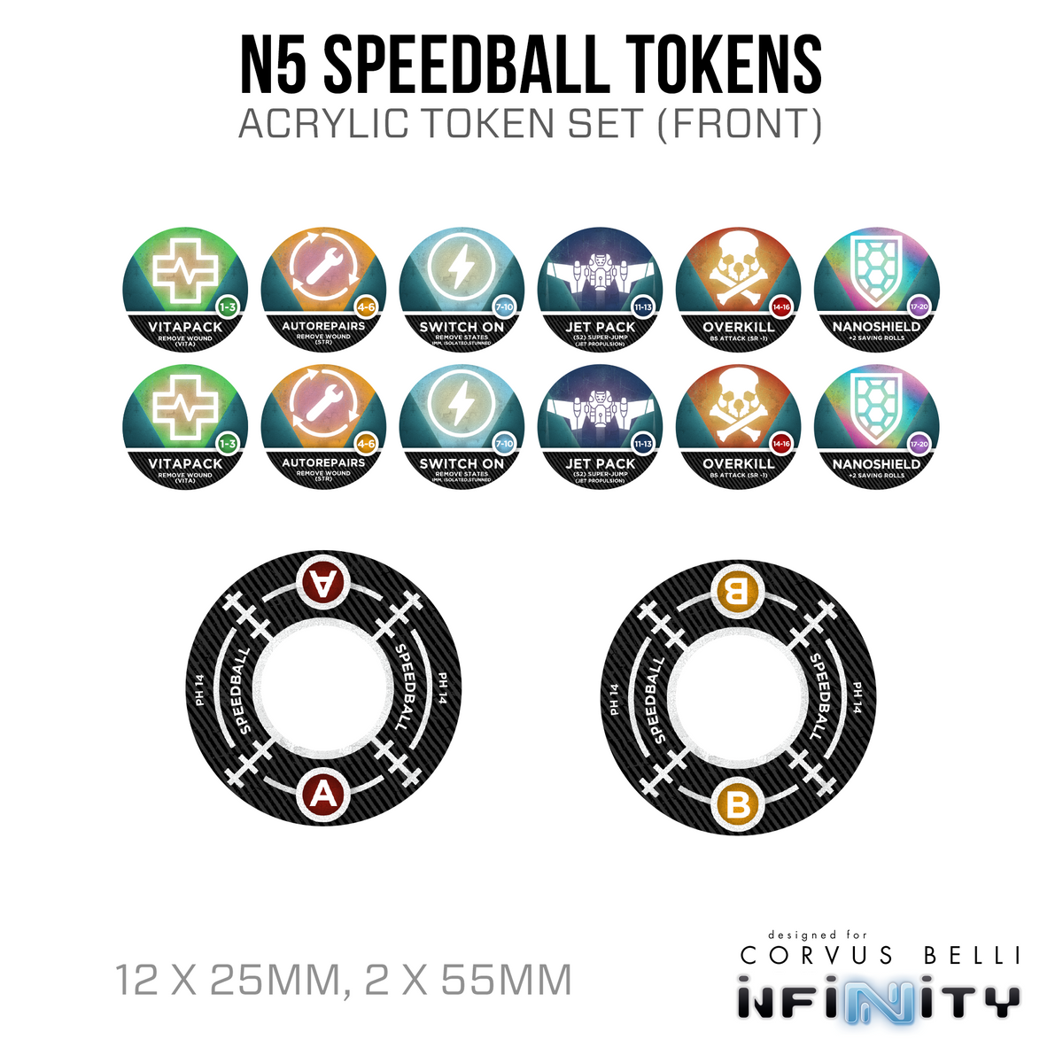 Infinity N5 Acrylic Speedball Token Set