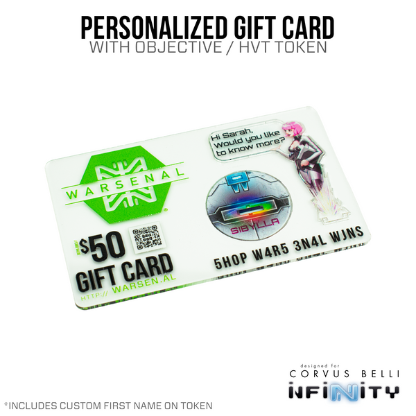 Warsenal Personalized Giftcard