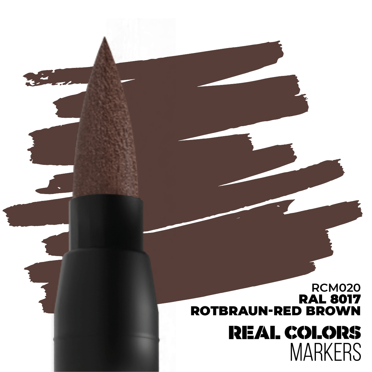 AK REAL COLORS Markers: Rotbraun-Red Brown RAL 8017