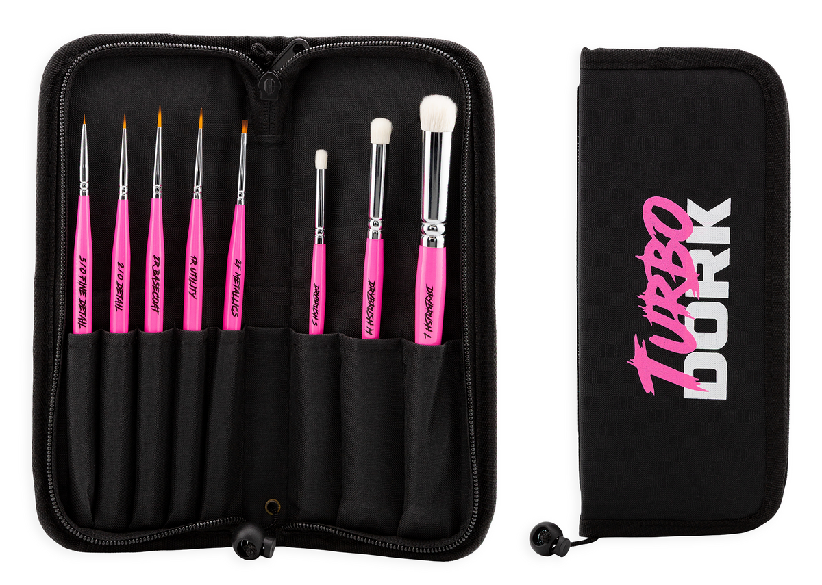 Fauxlinsky Brush Set w/ Stand Case (8 Brushes)