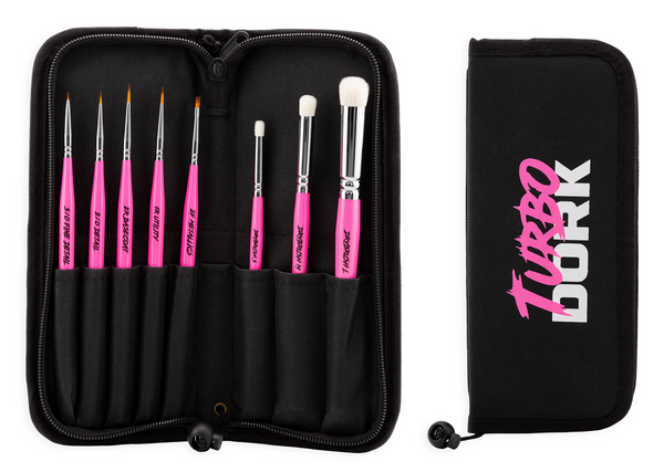 Fauxlinsky Brush Set w/ Stand Case (8 Brushes)