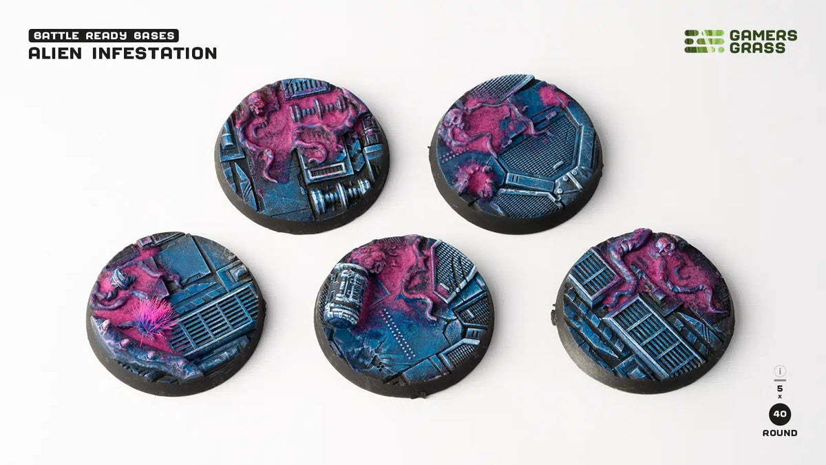 Bases - Alien Infestation, Round 40mm (x5)