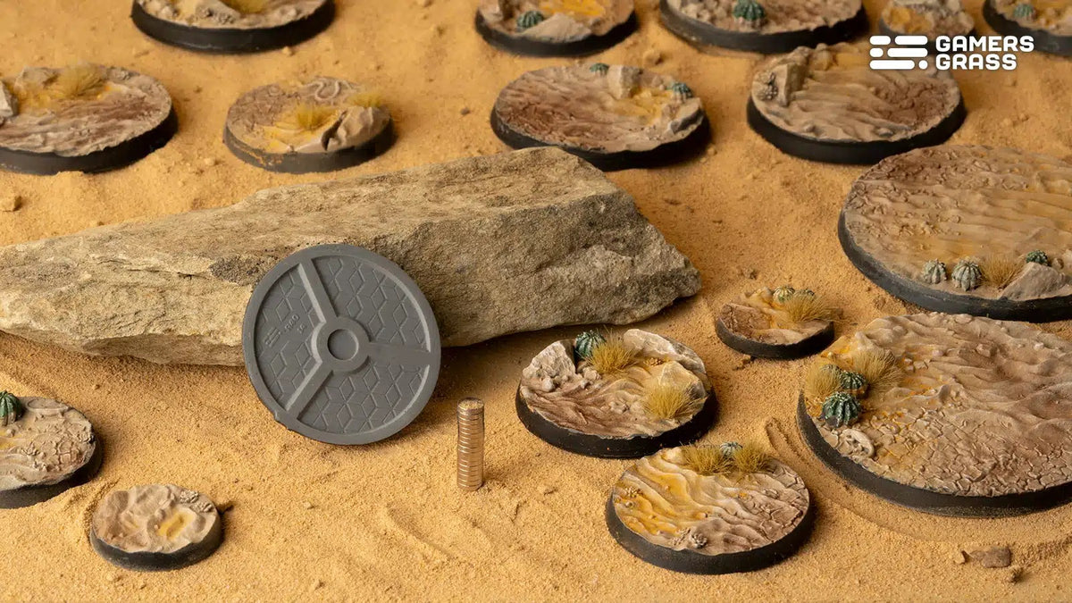 Deserts of Maahl Bases, Round 40mm (x5)