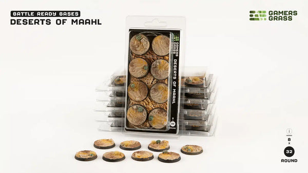 Bases - Deserts of Maahl, Round 32mm (x8)