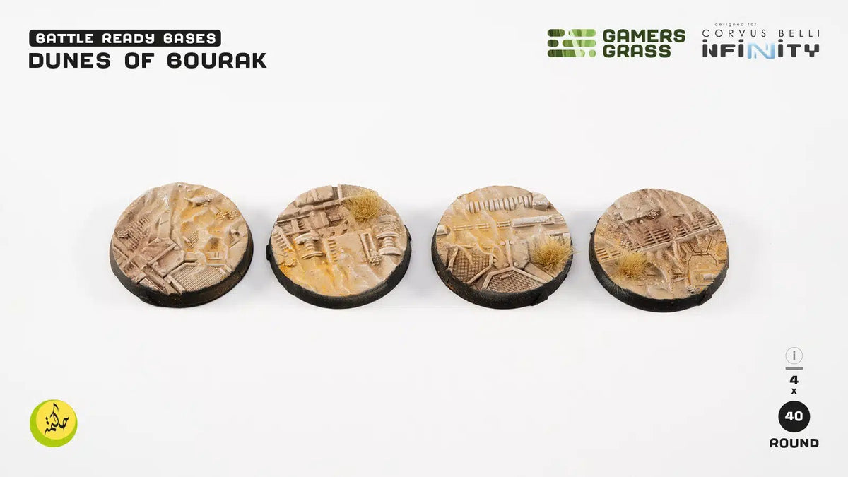 Bases - Dunes of Bourak, Round 40mm (x4)