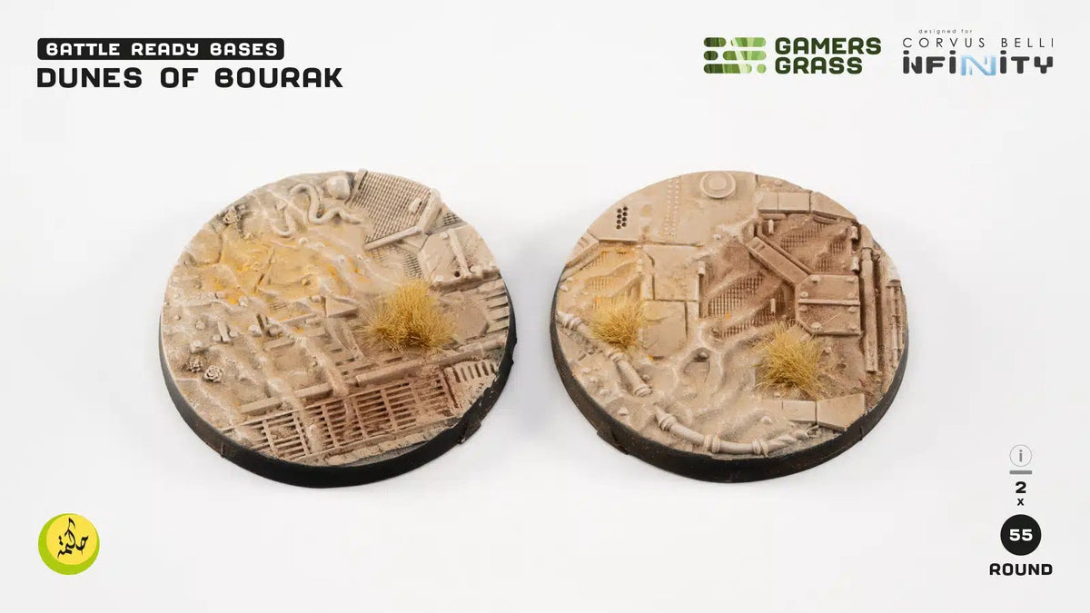 Bases - Dunes of Bourak, Round 55mm (x2)