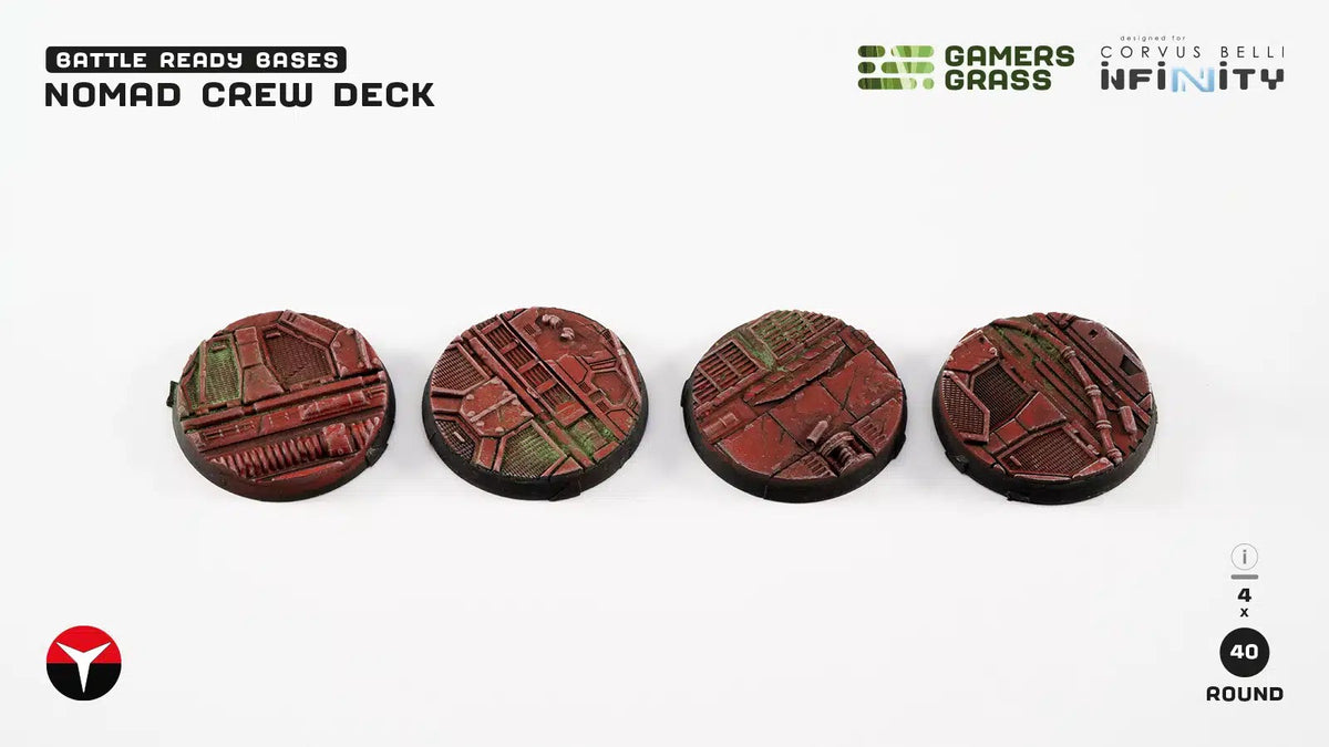 Bases - Nomad Crew Deck, Round 40mm (x4)