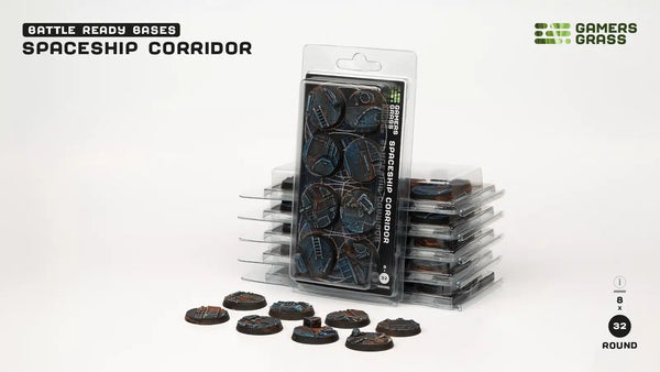 Bases - Spaceship Corridor, Round 32mm (x8)