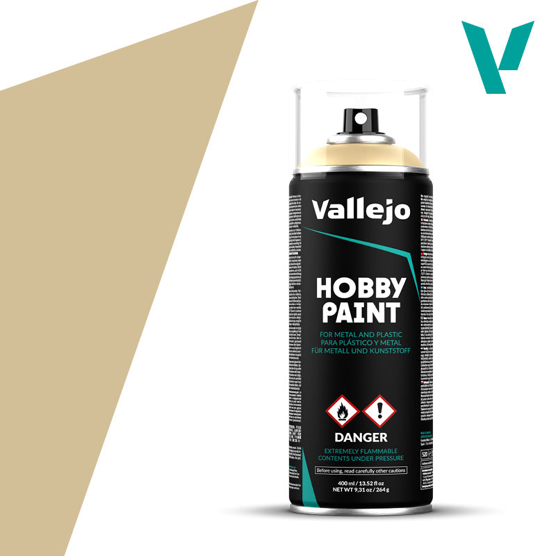 Vallejo Hobby Paint: Bone White Spray Primer (400ml)