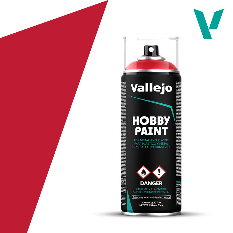Vallejo Hobby Paint: Bloody Red Spray Primer (400ml)