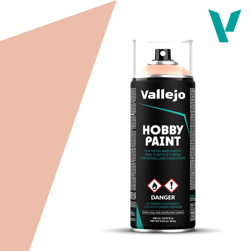 Vallejo Hobby Paint: Pale Flesh Spray Primer (400ml)