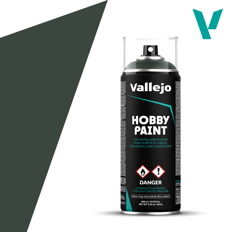 Vallejo Hobby Paint: Dark Green Spray Primer (400ml)