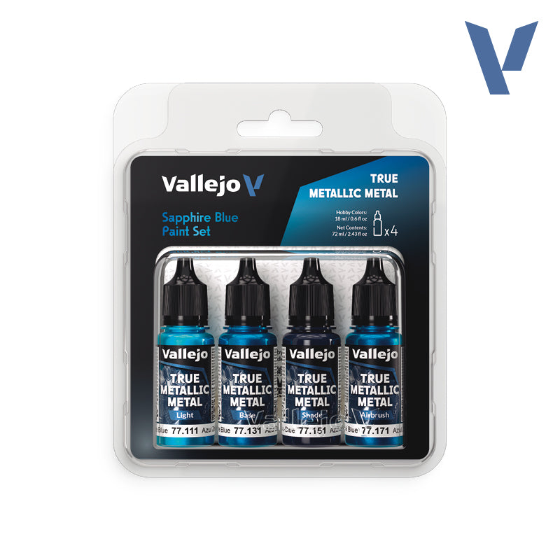 Vallejo True Metallic Metal: Sapphire Blue | Paint Set