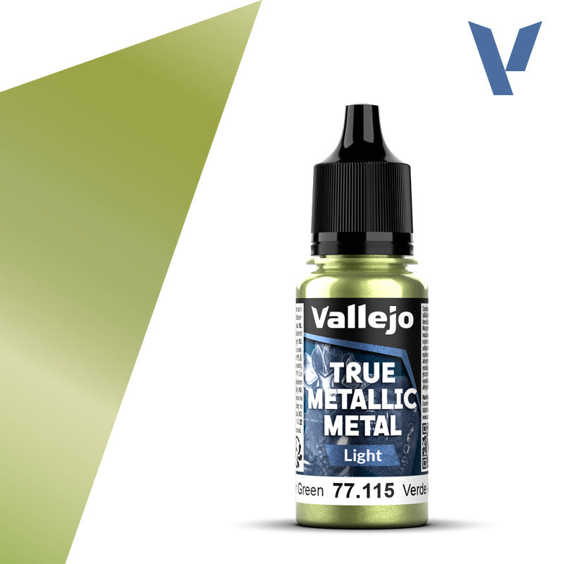 Vallejo True Metallic Metal: Amber Green | Light