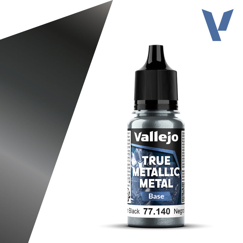 Vallejo True Metallic Metal: Obsidian Black | Base